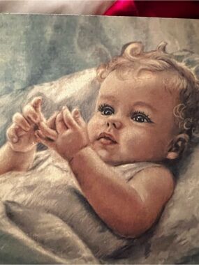 Soft Beige & Blue Baby photo album